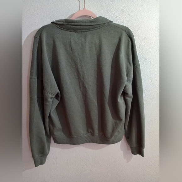 Pink Rose Olive Green Women's Sweater - Picture 3 of 3